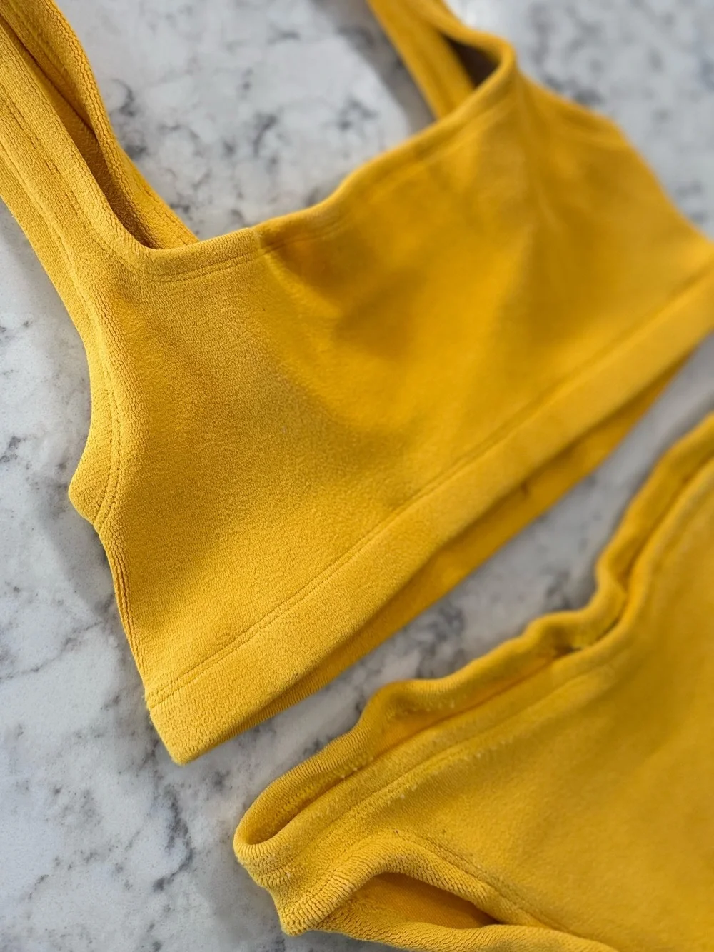 Hunza G Mustard Yellow Bikini Set